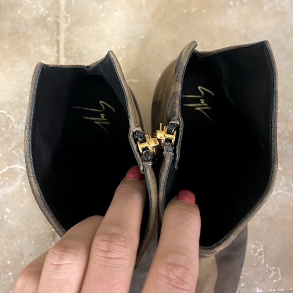 Suede Camouflage Print Boots - Picture 5 of 7